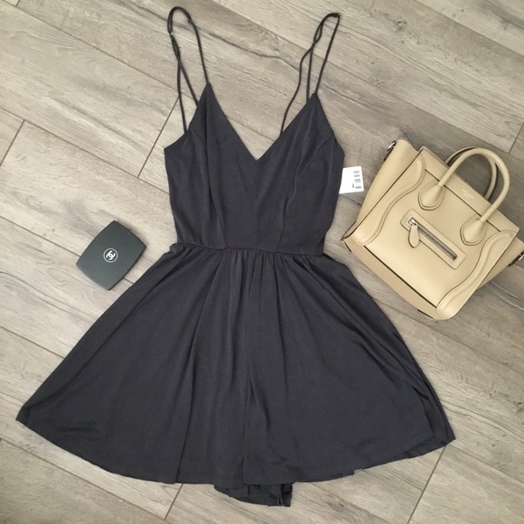 silence + noise Dresses & Skirts - Silence + Noise Vanessa Cupro Romper in Gray